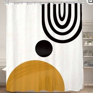 NEW boho shower curtain with hooks 💛